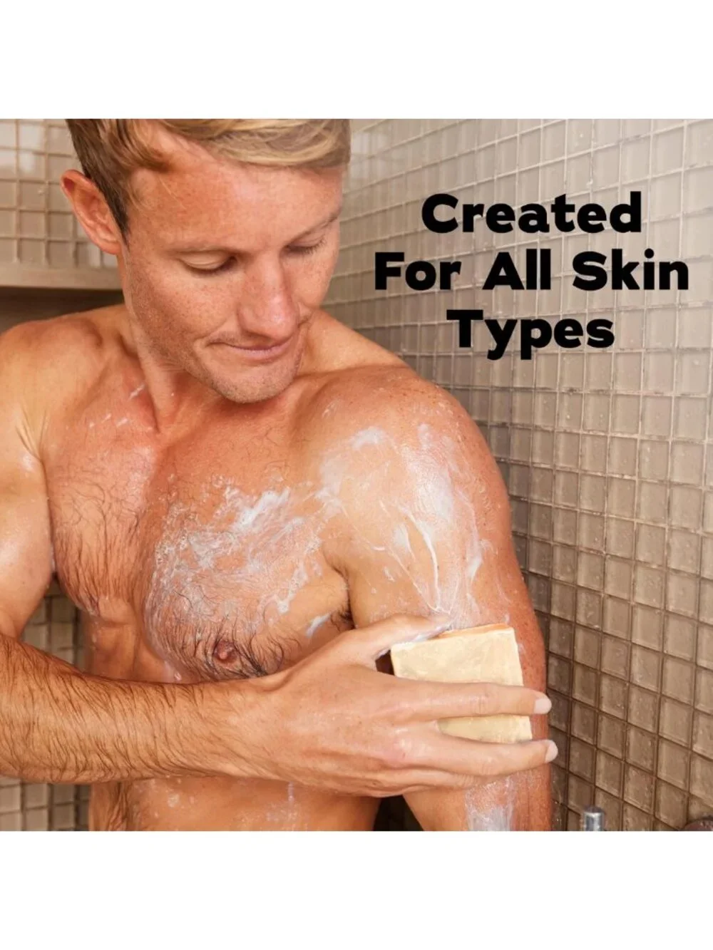 Natural Men's Bar Soap - Cold Process Body Soap with Essential Oils - 3-Pack
